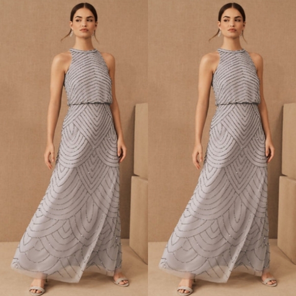 BHLDN ×Adriann Papell Madigan Beaded Tulle Dress - Picture 4 of 12